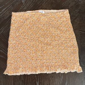 Orange Floral Women's Skirt